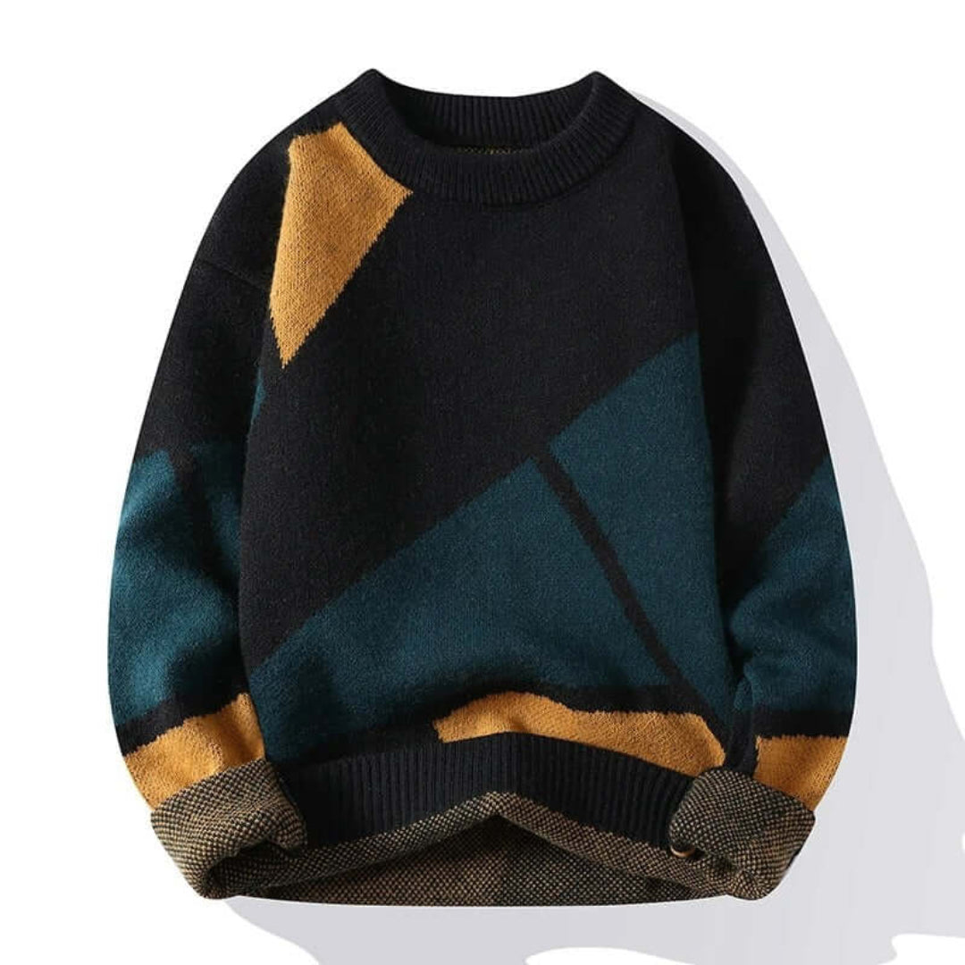 Herren Rundhalsausschnitt Gestrickt Pullover | Warm