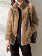 Damen Modischer Teddymantel | Warm