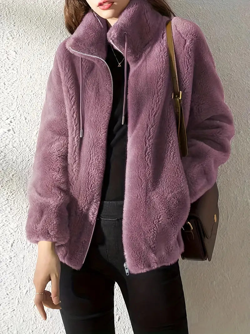 Damen Modischer Teddymantel | Warm