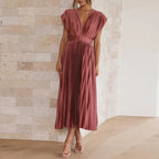 Kasimir | Damen Modernes V-Ausschnitt Kleid | Ärmellos
