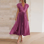Kasimir | Damen Modernes V-Ausschnitt Kleid | Ärmellos
