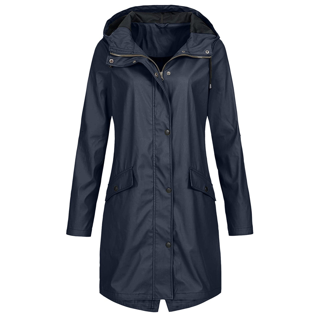 Damen Lange Regenjacke | Windsicher