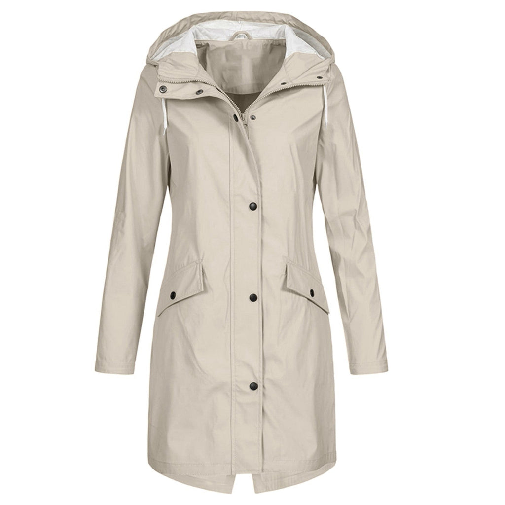 Damen Lange Regenjacke | Windsicher