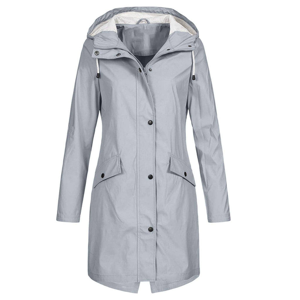 Damen Lange Regenjacke | Windsicher