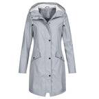 Damen Lange Regenjacke | Windsicher