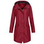 Damen Lange Regenjacke | Windsicher