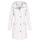 Damen Lange Regenjacke | Windsicher