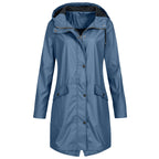 Damen Lange Regenjacke | Windsicher