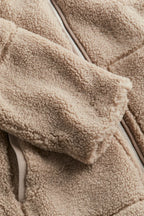 Damen Winter-Teddymantel | Mit Reißverschluss