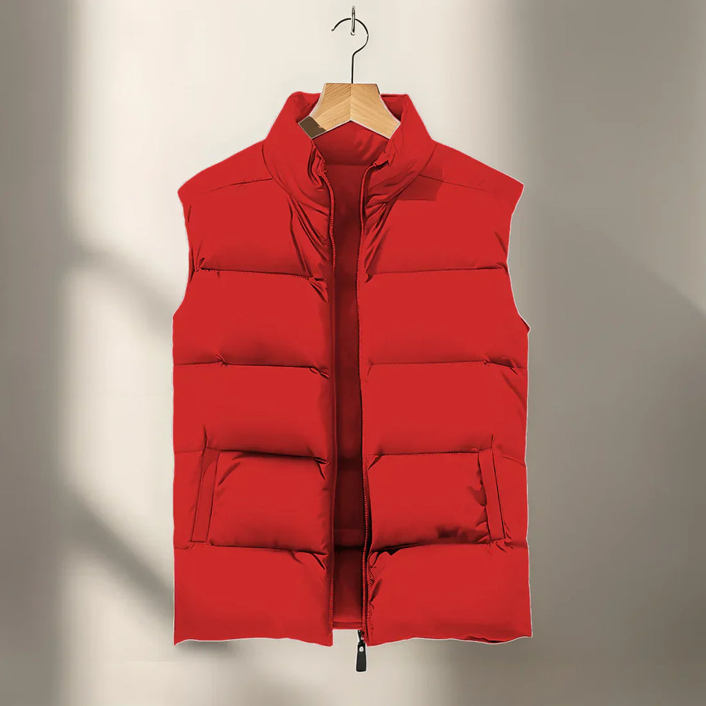 Herren Reißverschluss Puffer Weste | Ärmellos