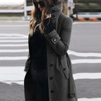 Lange Warme Trenchcoat für Damen | Winter