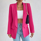 Damen Langarm Offene Front Blazer | Moderne
