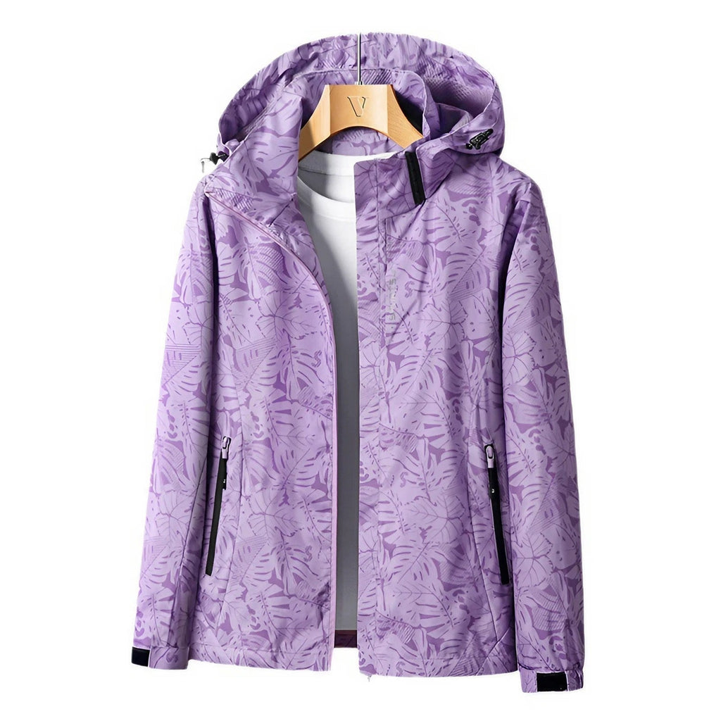 Damen Kapuze Bedruckte Jacke | Langarm