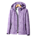 Damen Kapuze Bedruckte Jacke | Langarm