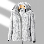 Damen Kapuze Bedruckte Jacke | Langarm