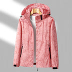 Damen Kapuze Bedruckte Jacke | Langarm
