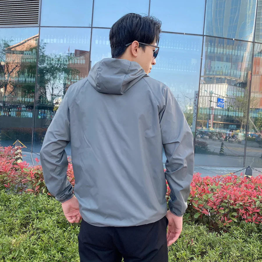 Herren Windbreaker Kapuzenjacke | Reißverschluss