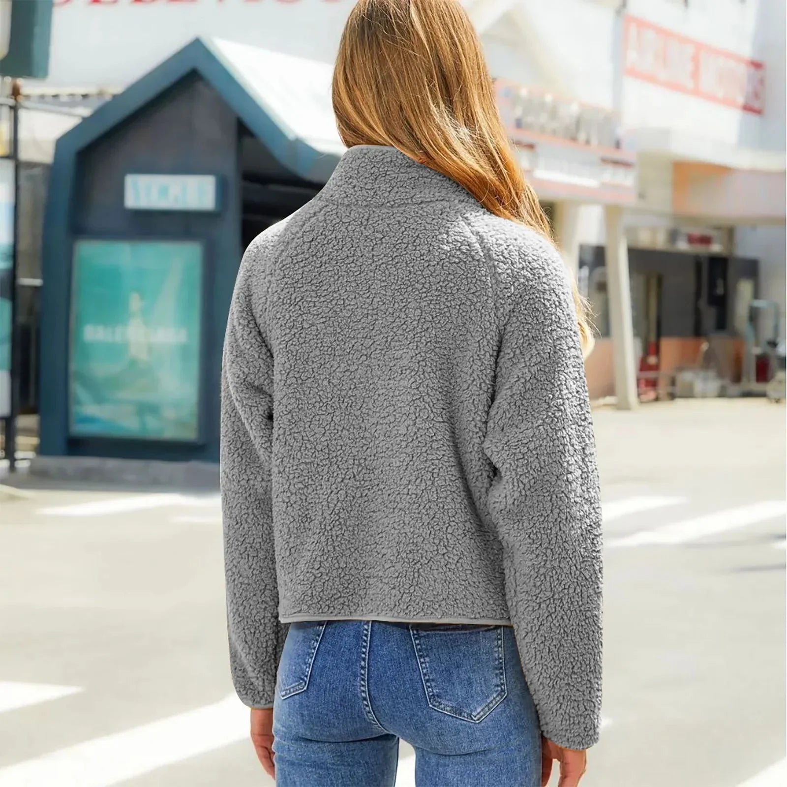 Damen Reißverschluss Steppjacke | Langarm