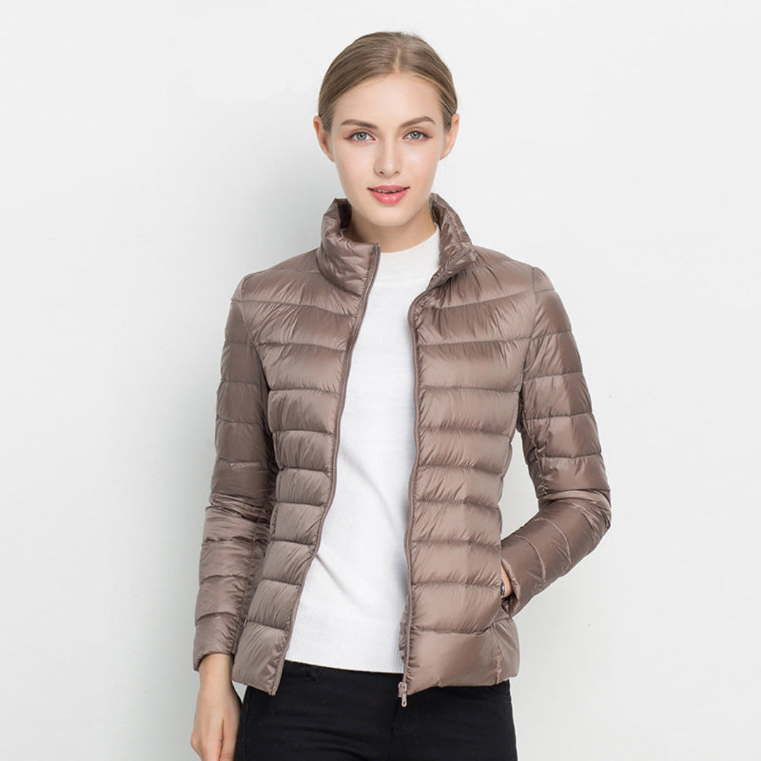Damen Puffer Langarm Jacke | Bequem