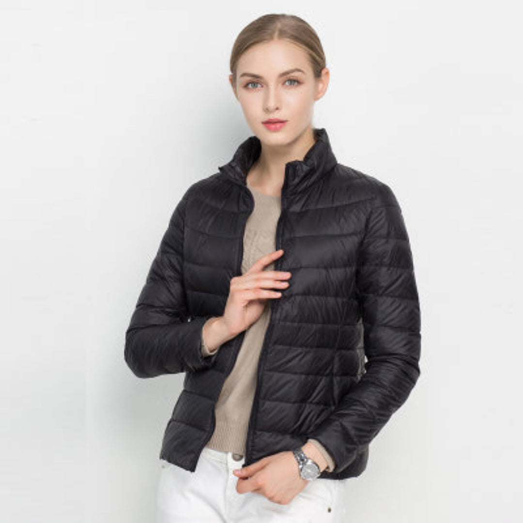 Damen Puffer Langarm Jacke | Bequem
