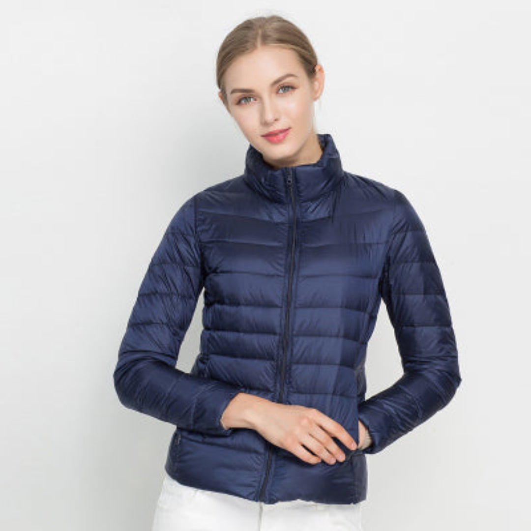 Damen Puffer Langarm Jacke | Bequem