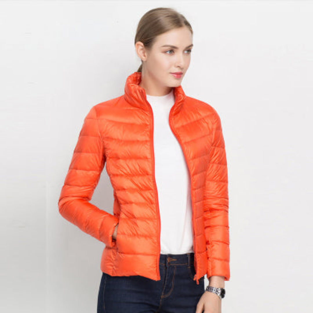 Damen Puffer Langarm Jacke | Bequem