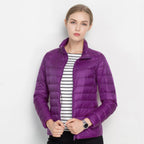 Damen Puffer Langarm Jacke | Bequem