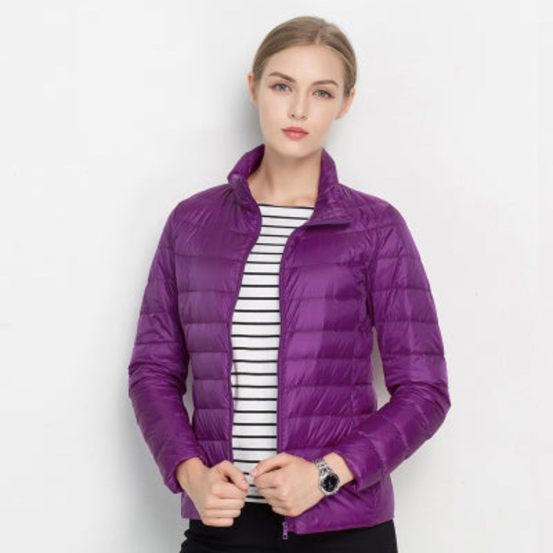 Damen Puffer Langarm Jacke | Bequem