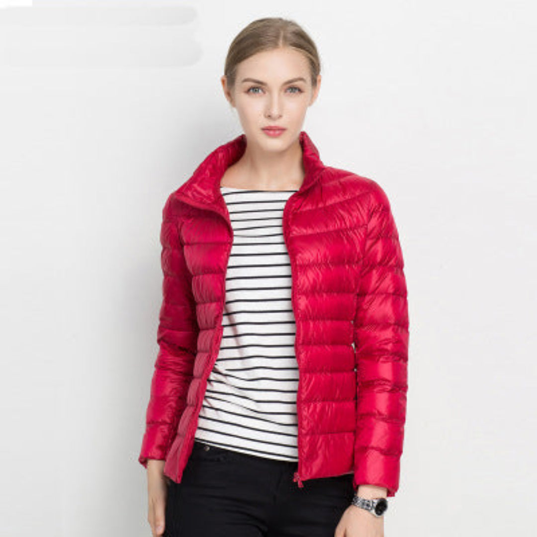 Damen Puffer Langarm Jacke | Bequem