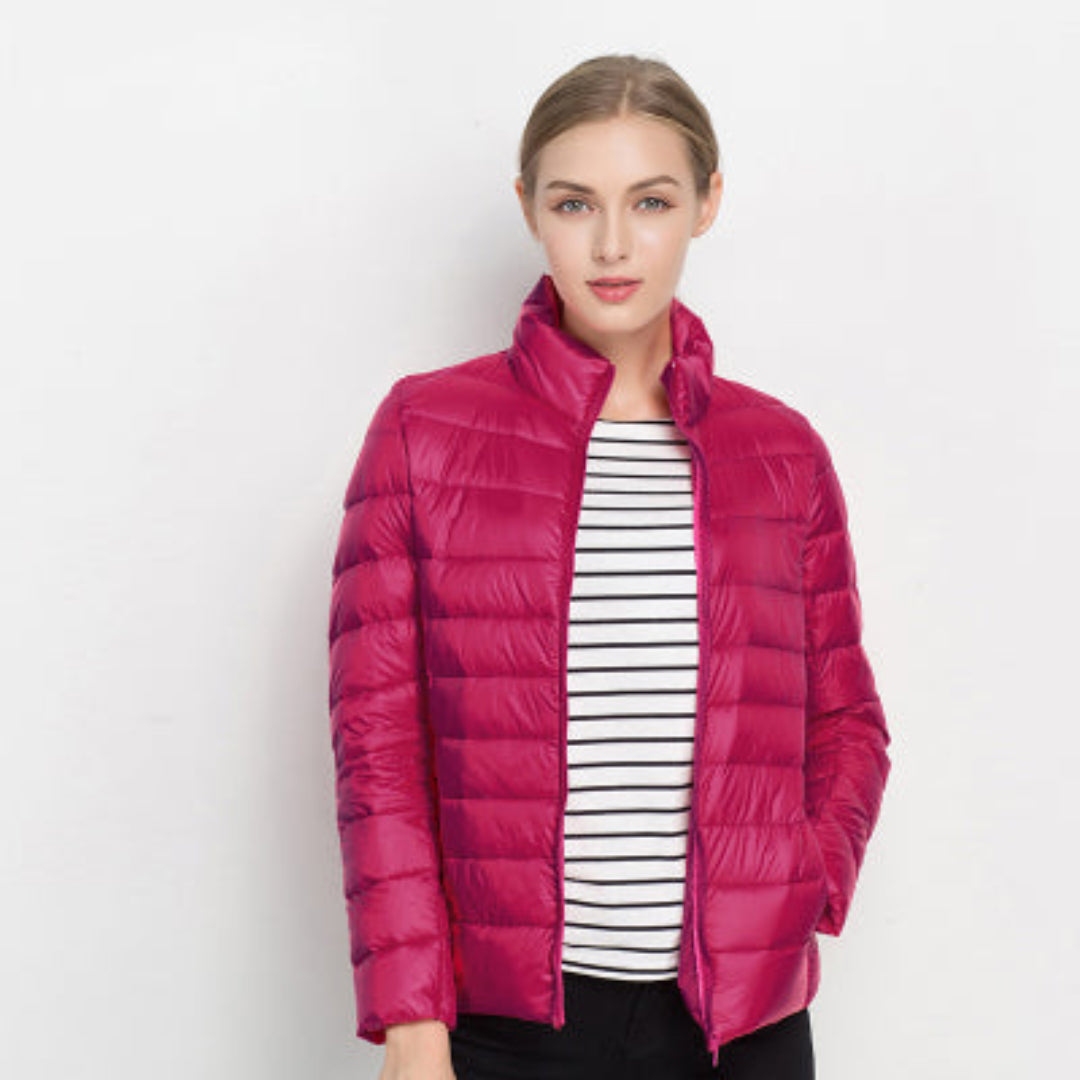 Damen Puffer Langarm Jacke | Bequem