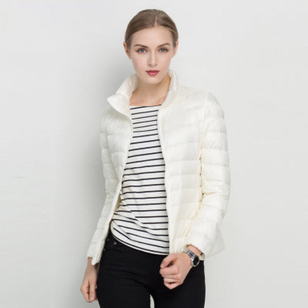 Damen Puffer Langarm Jacke | Bequem