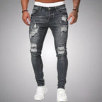 Larset | Herren Lässig Zerrissen Jeans | Bequem