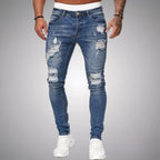 Larset | Herren Lässig Zerrissen Jeans | Bequem