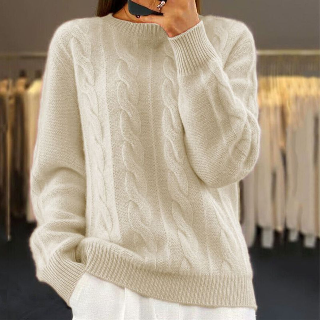 Damen Langarm Strickpullover | Warm