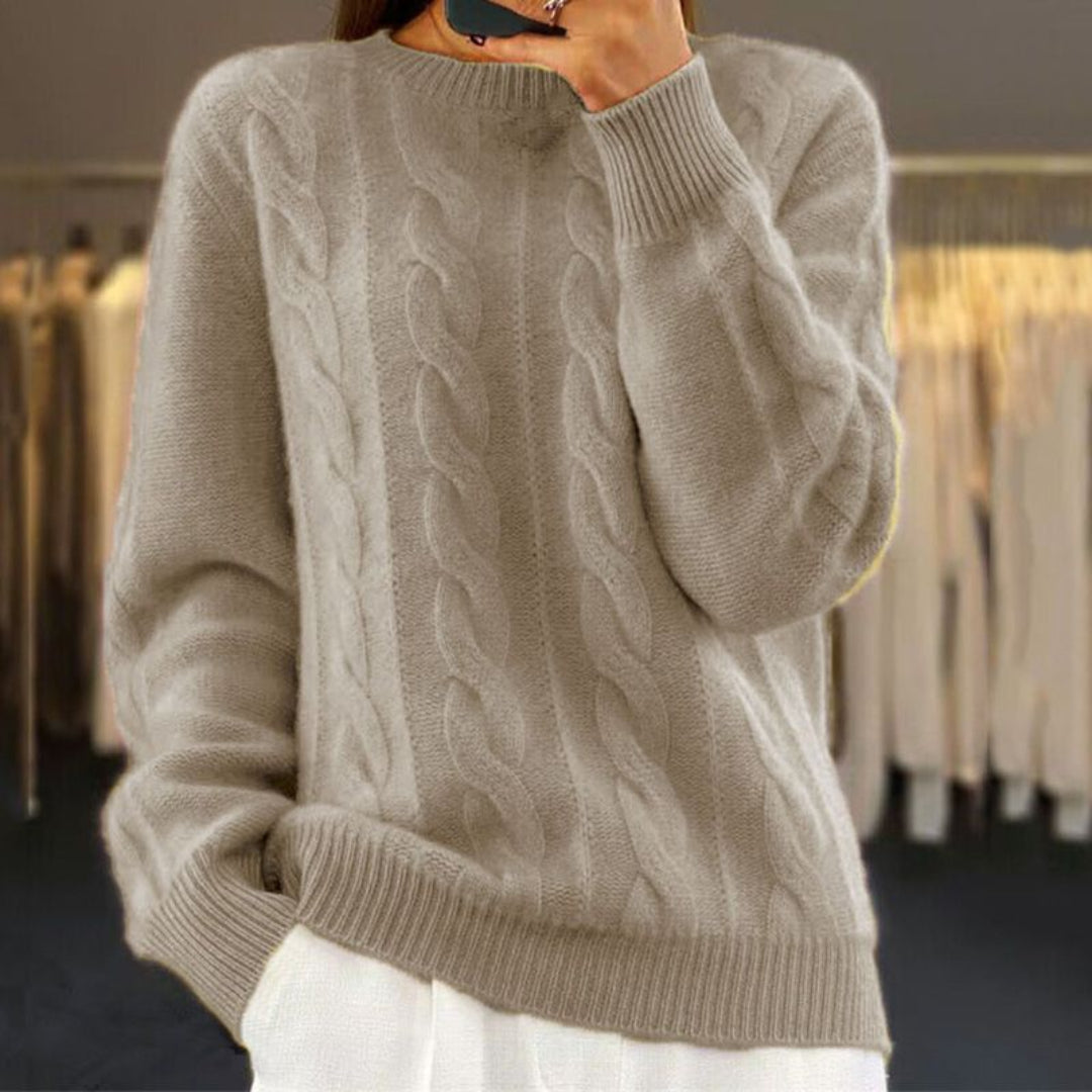 Damen Langarm Strickpullover | Warm