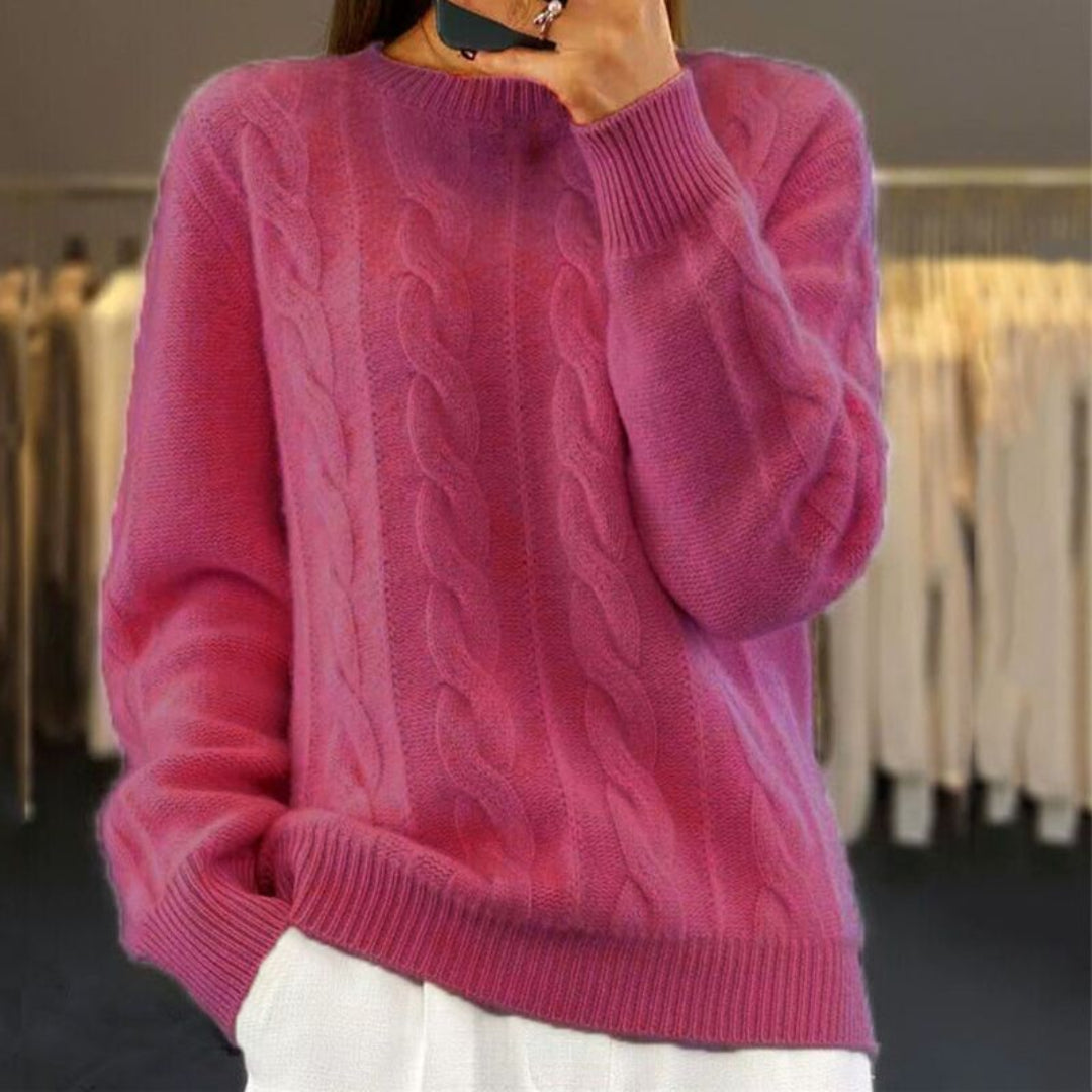 Damen Langarm Strickpullover | Warm